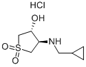 trans-4-(Cyclopropylmethyl-amino)-1,1-dioxo-tetrahydrothiophen-3-ol hydrochloride Structure