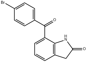 7-(4-Bromobenzoyl)-1,3- dihydro-2H-indol-2-one 구조식 이미지
