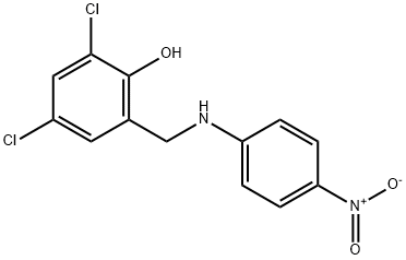 (4-(3,5-DICHLORO-2-HYDROXYBENZYLAMINO)PHENYLIMINO)DICHLORONIUM Structure