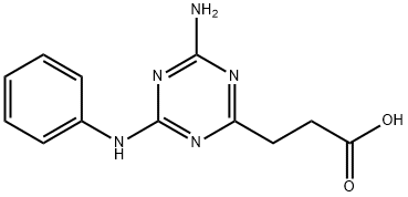 3-(4-AMINO-6-ANILINO-1,3,5-TRIAZIN-2-YL)PROPANOIC ACID 구조식 이미지