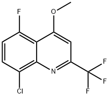 8-chloro-5-fluoro-4-methoxy-2-(trifluoromethyl)quinoline Structure