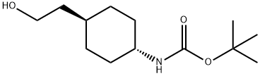 CarbaMic acid, N-[trans-4-(2-hydroxyethyl)cyclohexyl]-, 1,1-diMethylethyl ester 구조식 이미지