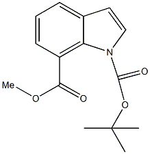 1-tert-Butyl 7-methyl 1H-indole-1,7-dicarboxylate 구조식 이미지