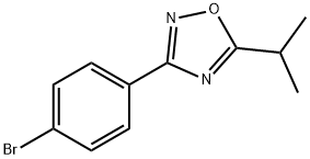 3-(4-Bromophenyl)-5-isopropyl-1,2,4-oxadiazole 구조식 이미지