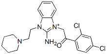 1H-Benzimidazolium,  2-amino-3-[2-(2,4-dichlorophenyl)-2-oxoethyl]-1-[2-(1-piperidinyl)ethyl]- Structure