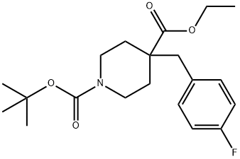 ETHYL N-BOC-4-(4-FLUOROBENZYL)PIPERIDINE-4-CARBOXYLATE Structure