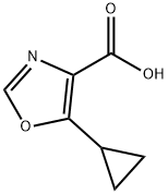 5-시클로프로필-1,3-옥사졸-4-카르복실산 구조식 이미지