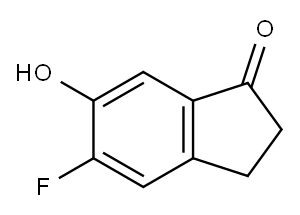 5-Fluoro-6-hydroxyindan-1-one Structure