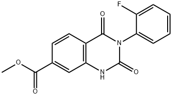 METHYL 3-(2-FLUOROPHENYL)-2,4-DIOXO-1,2,3,4-TETRAHYDROQUINAZOLINE-7-CARBOXYLATE Structure