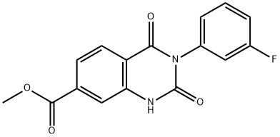 METHYL 3-(3-FLUOROPHENYL)-2,4-DIOXO-1,2,3,4-TETRAHYDROQUINAZOLINE-7-CARBOXYLATE Structure