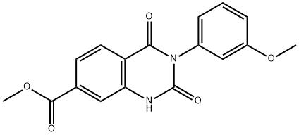 METHYL 3-(3-METHOXYPHENYL)-2,4-DIOXO-1,2,3,4-TETRAHYDROQUINAZOLINE-7-CARBOXYLATE Structure
