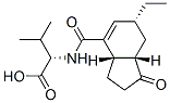 N-[[(3aS)-6α-Ethyl-2,3,3aβ,6,7,7aβ-hexahydro-1-oxo-1H-indene-4-yl]carbonyl]-L-valine Structure