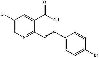 (E)-2-(4-BROMOSTYRYL)-5-CHLORONICOTINIC ACID Structure