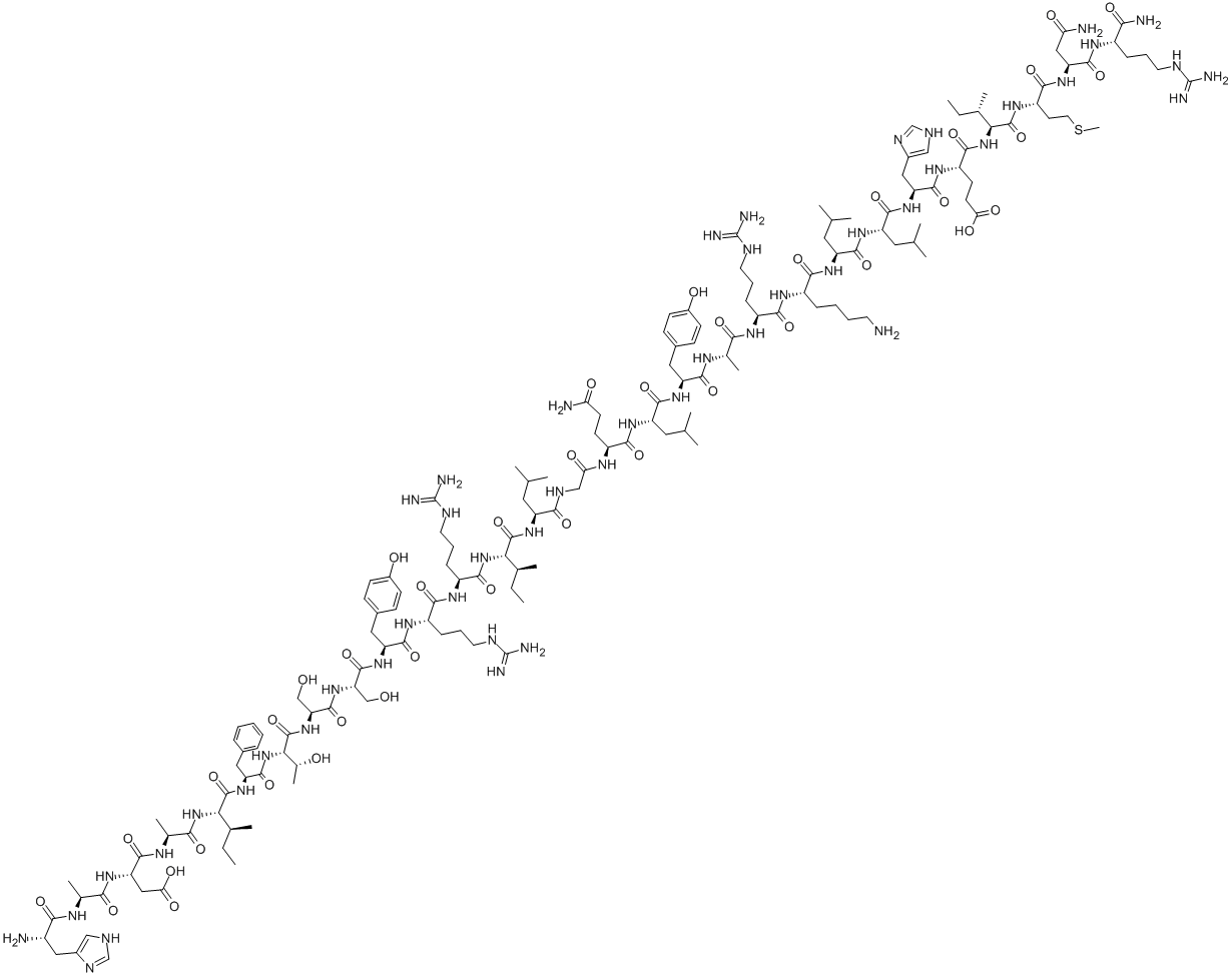 GRF (1-29) AMIDE (RAT) 구조식 이미지