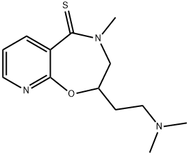 2-[2-(Dimethylamino)ethyl]-3,4-dihydro-4-methylpyrido[3,2-f]-1,4-oxazepine-5(2H)-thione 구조식 이미지