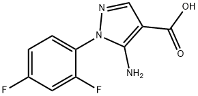1H-Pyrazole-4-carboxylic acid, 5-amino-1-(2,4-difluorophenyl)- Structure