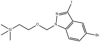 1H-Indazole, 5-broMo-3-iodo-1-[[2-(triMethylsilyl)ethoxy]Methyl]- 구조식 이미지