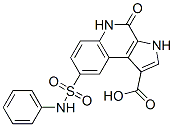 3H-Pyrrolo[2,3-c]quinoline-1-carboxylic  acid,  4,5-dihydro-4-oxo-8-[(phenylamino)sulfonyl]- 구조식 이미지