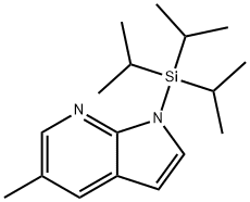 1H-Pyrrolo[2,3-b]pyridine, 5-methyl-1-[tris(1-methylethyl)silyl]- 구조식 이미지