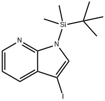 1H-Pyrrolo[2,3-b]pyridine, 1-[(1,1-dimethylethyl)dimethylsilyl]-3-iodo- Structure