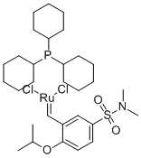 ruthenium, dichloro-[[2-isopropoxy-5-(n-dimethylamino-sulfonyl)phenyl]methylene](tricyclohexylphosphine) Structure