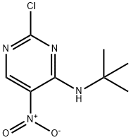 tert-부틸-(2-클로로-5-니트로-피리미딘-4-일)-아민 구조식 이미지