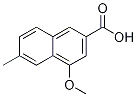 2-Naphthalenecarboxylic acid, 4-Methoxy-6-Methyl- Structure