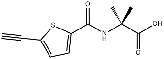 Alanine,  N-[(5-ethynyl-2-thienyl)carbonyl]-2-methyl- Structure