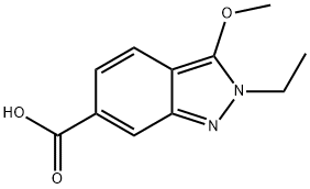 2H-인다졸-6-카르복실산,2-에틸-3-메톡시- 구조식 이미지