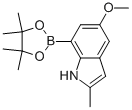 5-METHOXY-2-METHYL-7-(4,4,5,5-TETRAMETHYL-1,3,2-DIOXABOROLAN-2-YL)-1H-INDOLE 구조식 이미지