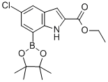 ETHYL 5-CHLORO-7 (4,4,5,5-TETRAMETHYL-1,3,2-DIOXABORYL) INDOLE-2-CARBOXYLATE Structure