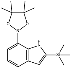 7-(4,4,5,5-TETRAMETHYL-1,3,2-DIOXABOROLAN-2-YL)-2-(TRIMETHYLSILYL)-1H-INDOLE Structure