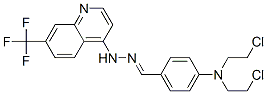 N-[[4-[bis(2-chloroethyl)amino]phenyl]methylideneamino]-7-(trifluorome thyl)quinolin-4-amine 구조식 이미지