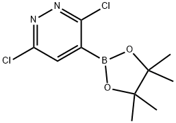 3,6-Dichloro-4-(4,4,5,5-tetramethyl-1,3,2-dioxaborolan-2-yl)pyridazine 구조식 이미지