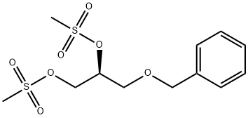 [R,(-)]-3-O-벤질-D-글리세롤1,2-디(메탄설포네이트) 구조식 이미지