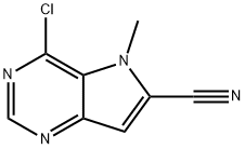 5H-Pyrrolo[3,2-d]pyrimidine-6-carbonitrile, 4-chloro-5-methyl- Structure