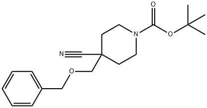 TERT-BUTYL 4-(BENZYLOXYMETHYL)-4-CYANOPIPERIDINE-1-CARBOXYLATE Structure