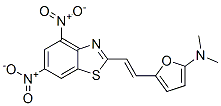 2-Furanamine,  5-[2-(4,6-dinitro-2-benzothiazolyl)ethenyl]-N,N-dimethyl- Structure