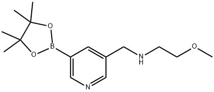 2-Methoxy-N-((5-(4,4,5,5-tetraMethyl-1,3,2-dioxaborolan-2-yl)pyridin-3-yl)Methyl)ethanaMine hydrochloride Structure