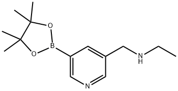 N-((5-(4,4,5,5-tetramethyl-1,3,2-dioxaborolan-2-yl)pyridin-3-yl)methyl)ethanamine Structure