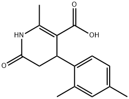 4-(2,4-Dimethylphenyl)-1,4,5,6-tetrahydro-2-methyl-6-oxo-3-pyridinecarboxylic ac Structure