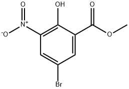 Methyl 5-bromo-2-hydroxy-3-nitrobenzenecarboxylate Structure
