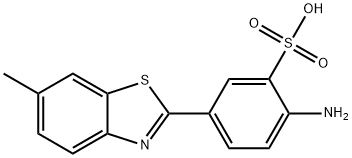 2-아미노-5-(6-메틸벤조티아졸-2-일)벤젠술폰산 구조식 이미지