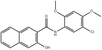5-클로로-3-하이드록시-2,4-디메톡시-2-나프타닐라이드 구조식 이미지