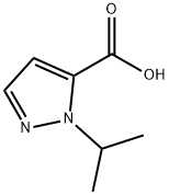 1-Isopropyl-1H-pyrazole-5-carboxylic acid 구조식 이미지