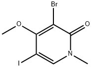 3-broMo-5-iodo-4-Methoxy-1-Methylpyridin-2(1H)-one 구조식 이미지