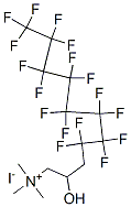 (4,4,5,5,6,6,7,7,8,8,9,9,10,10,11,11,11-heptadecafluoro-2-hydroxyundecyl)trimethylammonium iodide Structure