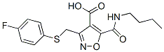 4-이속사졸카르복실산,5-[(부틸아미노)카르보닐]-3-[[(4-플루오로페닐)티오]메틸]- 구조식 이미지