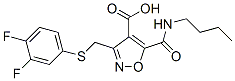 4-Isoxazolecarboxylic  acid,  5-[(butylamino)carbonyl]-3-[[(3,4-difluorophenyl)thio]methyl]- Structure