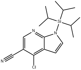 1H-Pyrrolo[2,3-b]pyridine-5-carbonitrile, 4-chloro-1-[tris(1-methylethyl)silyl]- Structure